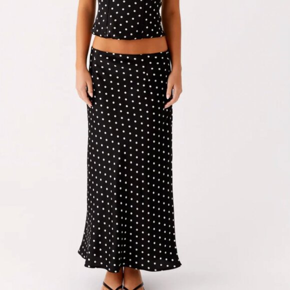 Peppermayo Exclusive - Breanne Midi Skirt - Black Polka Dot - Picture 3 of 6